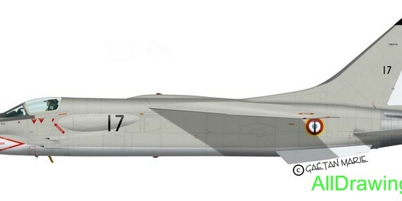 Vought F-8 Crusader чертежи (рисунки) самолета